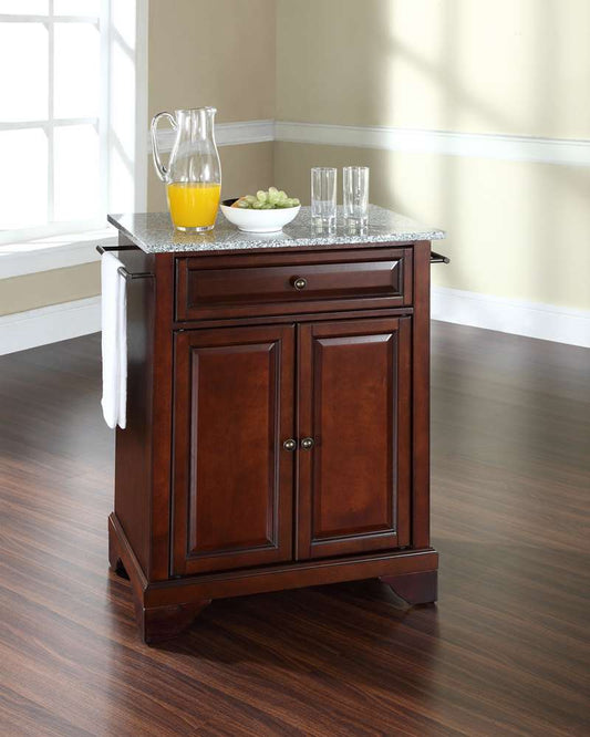 Crosley Furniture - LaFayette Solid Granite Top Portable Kitchen Island in Vintage Mahogany Finish - KF30023BMA view 2