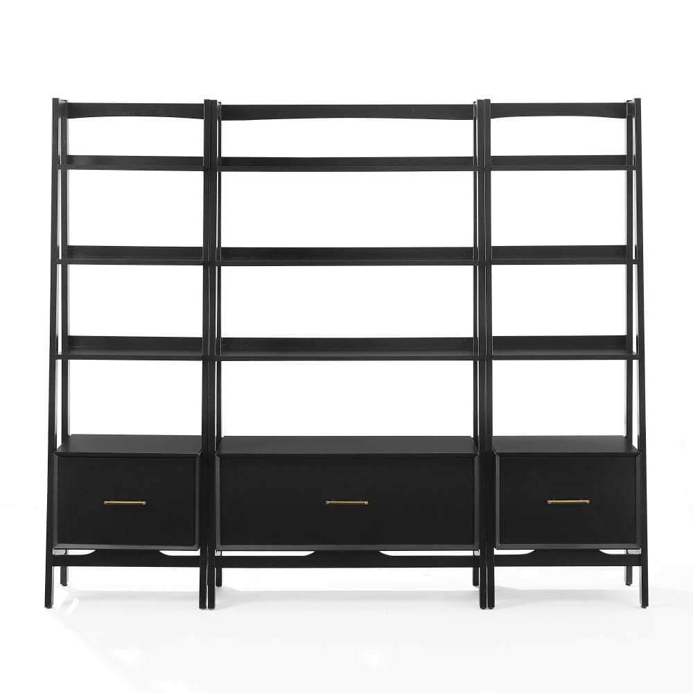 Crosley Furniture - Landon 3-Piece Etagere Bookcase Set - Large Etagere & 2 Small Etageres - KF13040MB view 2