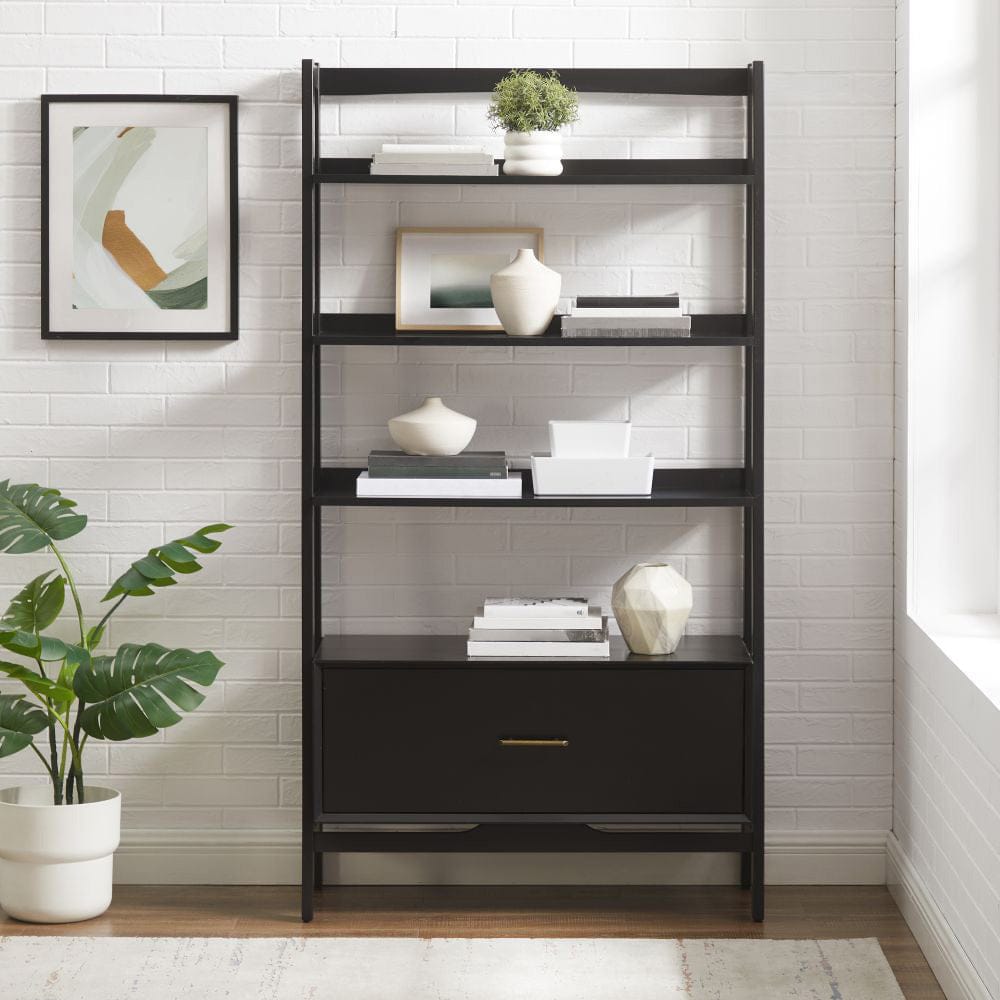 Crosley Furniture - Landon Large Etagere Bookcase - CF1110-MB view 0