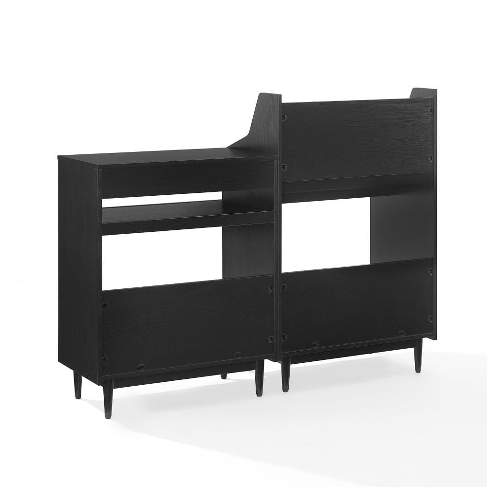 Crosley Furniture - Liam 2-Piece Record Player Stand And Vinyl Storage Set - Record Player Stand & Record Storage Stand - KF13123BK view 5