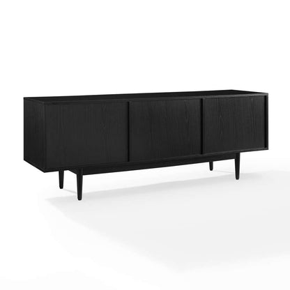 Crosley Furniture - Liam Large Record Storage Console Cabinet Black - CF1115-BK veiw 4