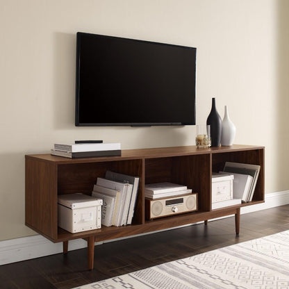 Crosley Furniture - Liam Large Record Storage Console Cabinet Walnut - CF1115-WA veiw 7