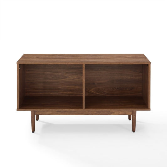 Crosley Furniture - Liam Medium Record Storage Console Cabinet Walnut - CF1116-WA veiw 2