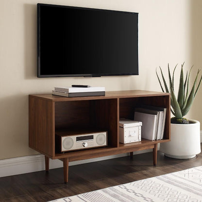 Crosley Furniture - Liam Medium Record Storage Console Cabinet Walnut - CF1116-WA veiw 6