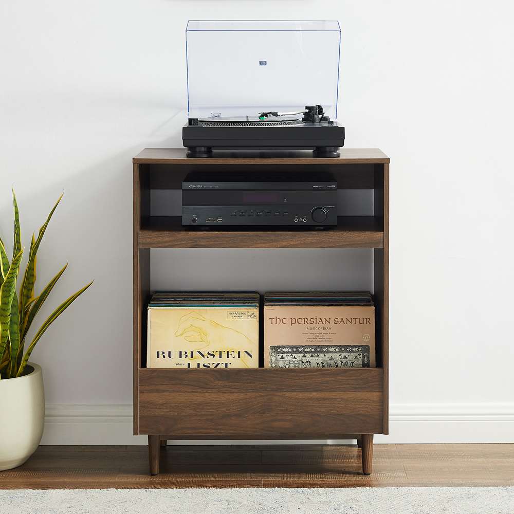 Crosley Furniture - Liam Record Player Stand Walnut - CF1125-WA veiw 3
