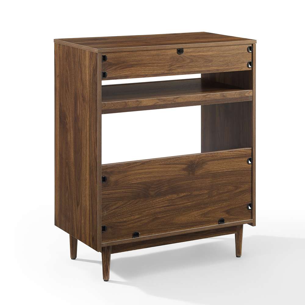 Crosley Furniture - Liam Record Player Stand Walnut - CF1125-WA veiw 6