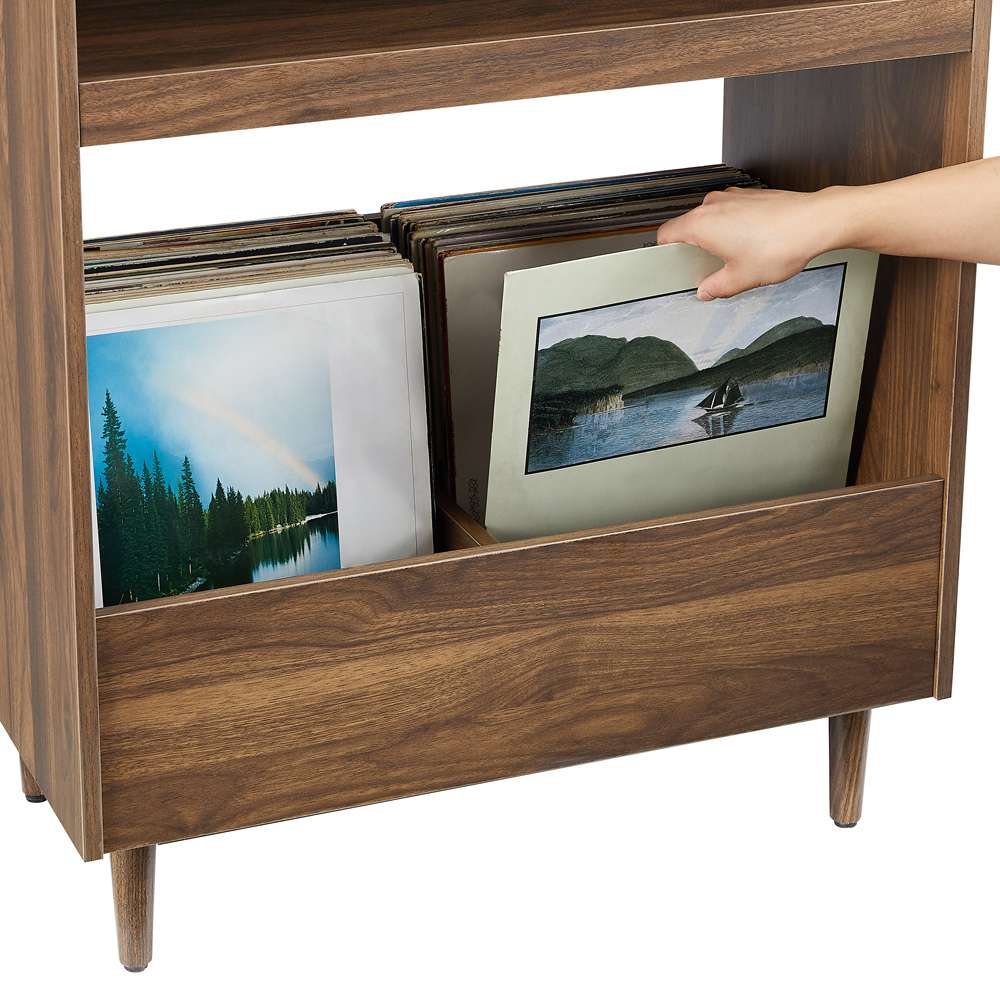 Crosley Furniture - Liam Record Player Stand Walnut - CF1125-WA veiw 7