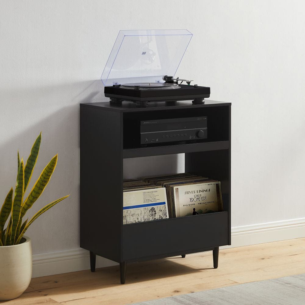 Crosley Furniture - Liam Record Player Stand With Vinyl Storage - CF1125-BK view 9
