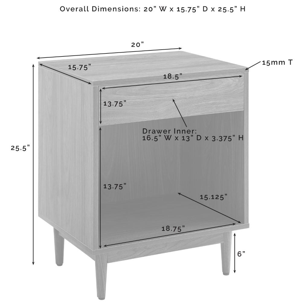 Crosley Furniture - Liam Record Storage End Table Walnut - CF1117-WA veiw 7