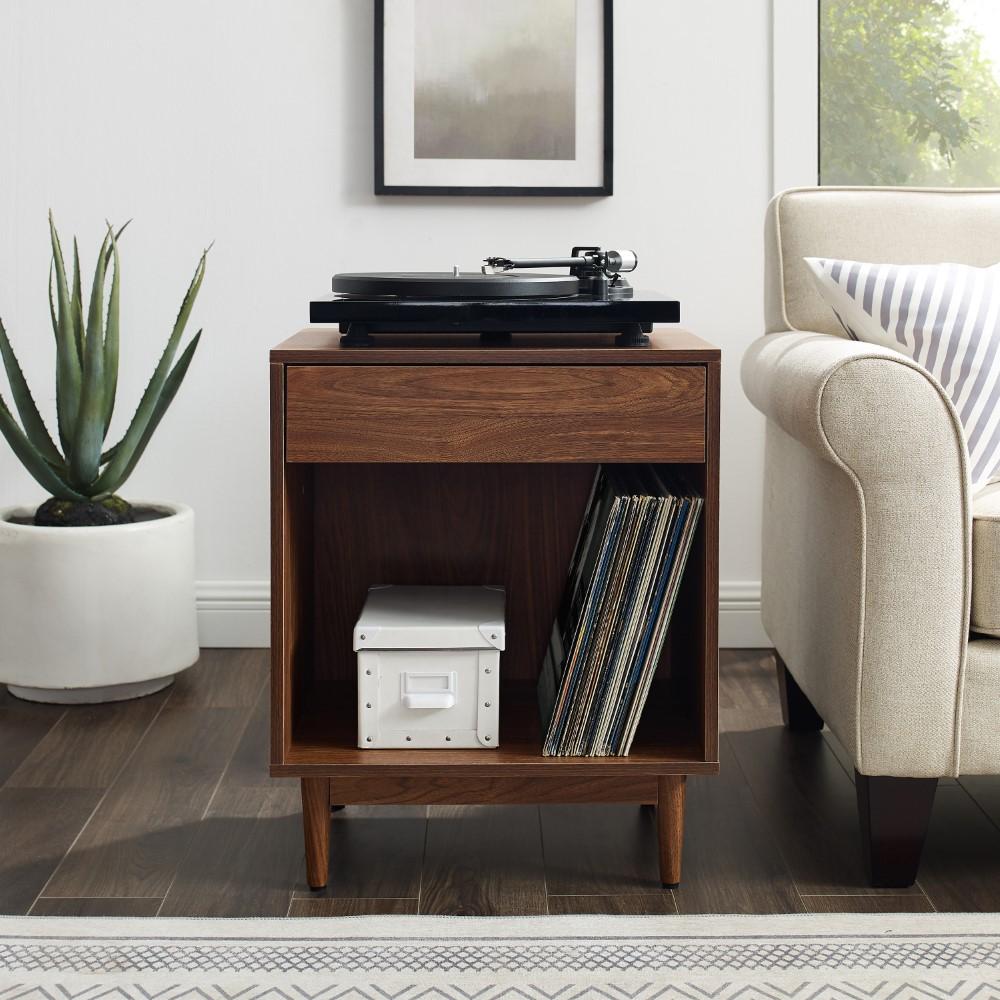 Crosley Furniture - Liam Record Storage End Table Walnut - CF1117-WA veiw 10