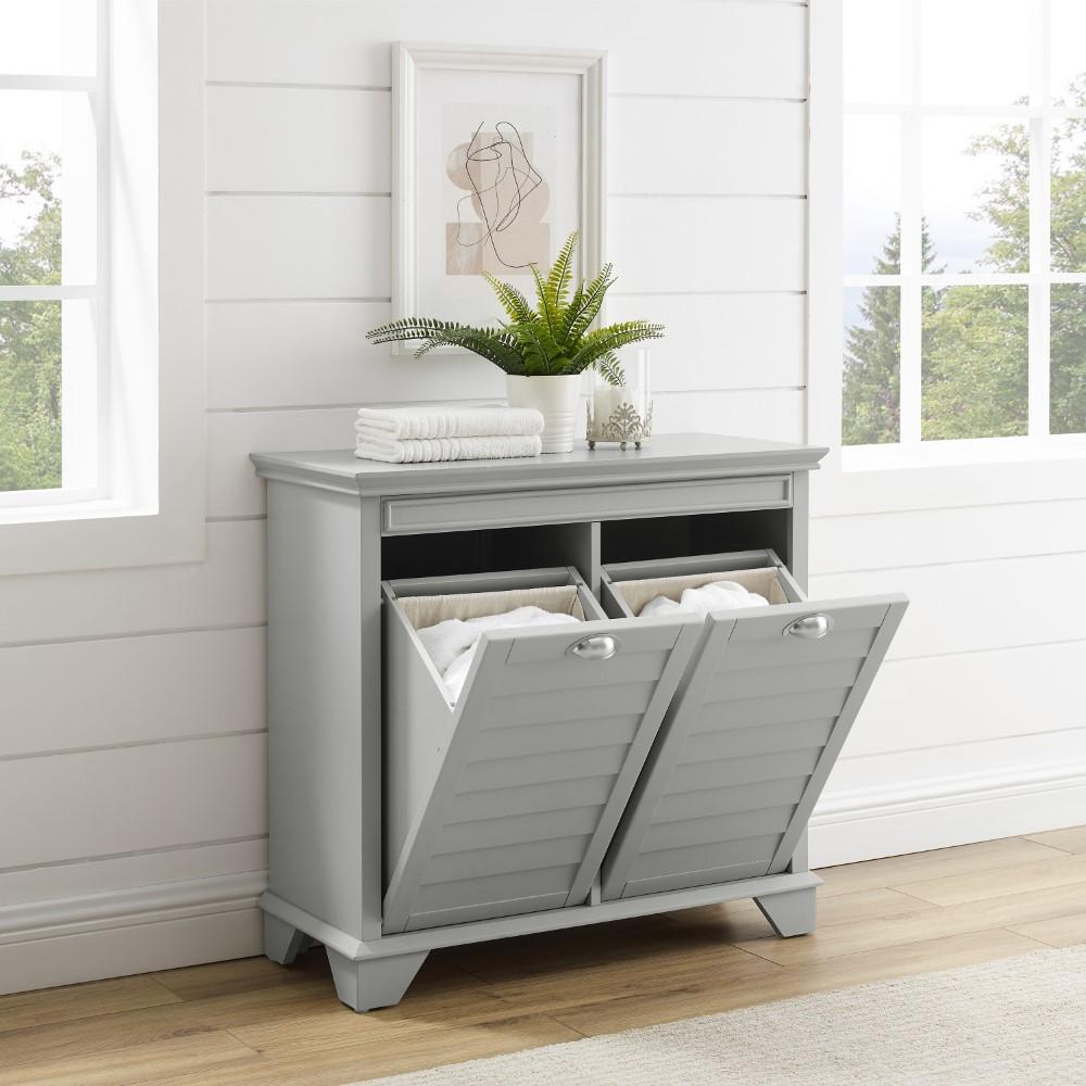 Crosley Furniture - Lydia Linen Hamper Gray - CF7003-GY veiw 9