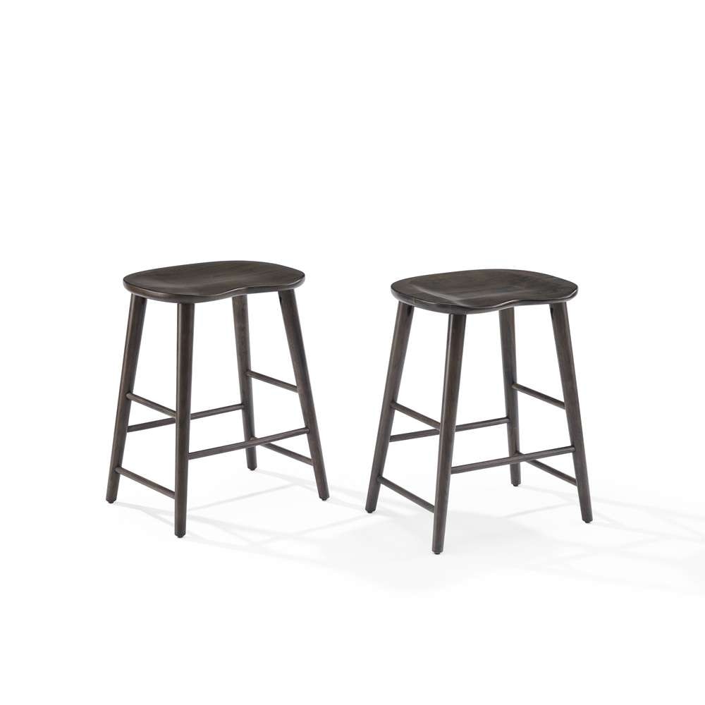 Crosley Furniture - Maddox 2-Piece Counter Height Bar Stool Set Slate - 2 Stools - CF522324-SL veiw 1