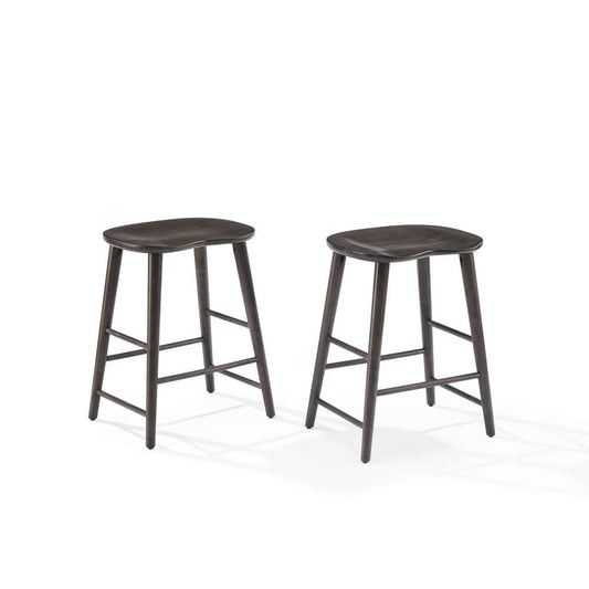 Crosley Furniture - Maddox 2-Piece Counter Height Bar Stool Set Slate - 2 Stools - CF522324-SL veiw 1