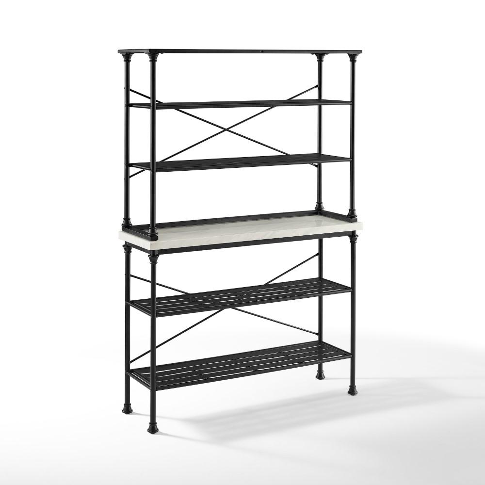 Crosley Furniture - Madeleine Bakers Rack Matte Black - Console & Hutch - KF13030MB veiw 1