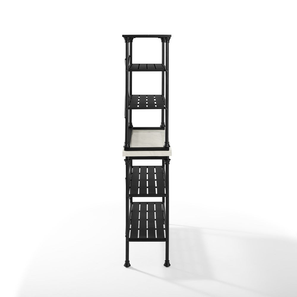 Crosley Furniture - Madeleine Bakers Rack Matte Black - Console & Hutch - KF13030MB veiw 3