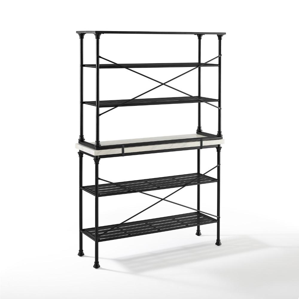 Crosley Furniture - Madeleine Bakers Rack Matte Black - Console & Hutch - KF13030MB veiw 4