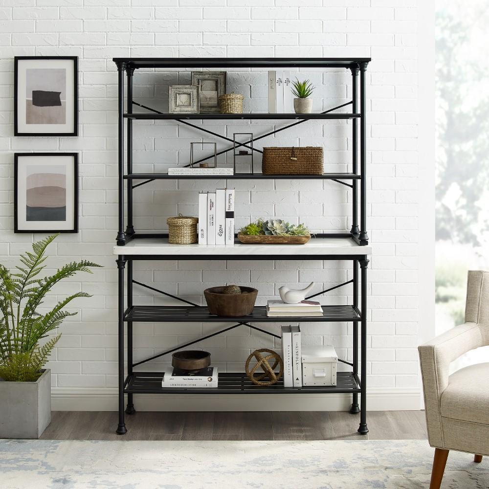 Crosley Furniture - Madeleine Bakers Rack Matte Black - Console & Hutch - KF13030MB veiw 6