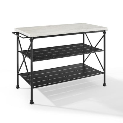 Crosley Furniture - Madeleine Kitchen Island Matte Black - CF3024-MB veiw 1