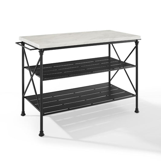 Crosley Furniture - Madeleine Kitchen Island Matte Black - CF3024-MB veiw 1