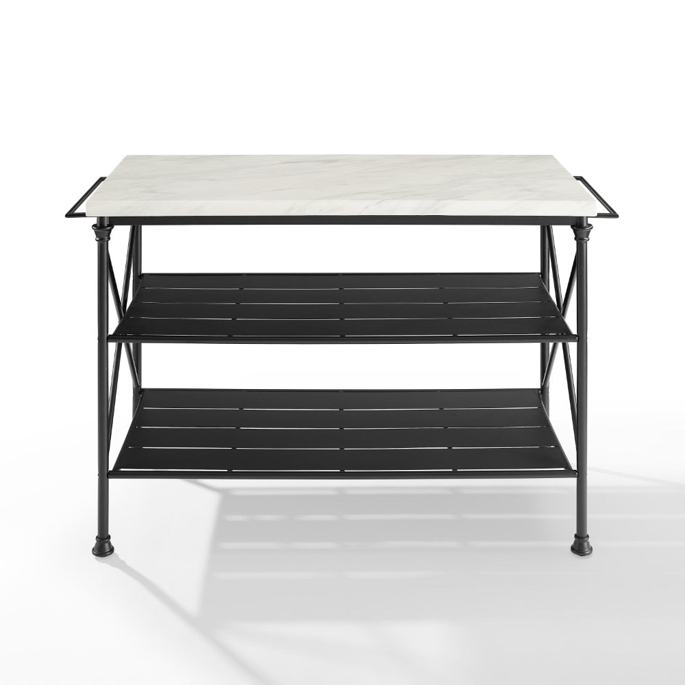 Crosley Furniture - Madeleine Kitchen Island Matte Black - CF3024-MB veiw 2
