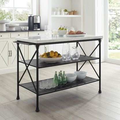 Crosley Furniture - Madeleine Kitchen Island Matte Black - CF3024-MB veiw 4