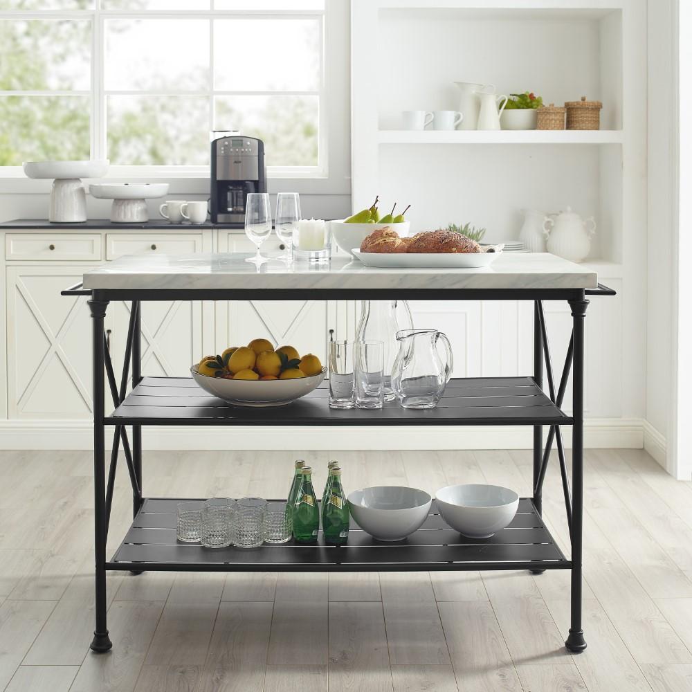 Crosley Furniture - Madeleine Kitchen Island Matte Black - CF3024-MB veiw 5