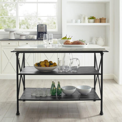 Crosley Furniture - Madeleine Kitchen Island Matte Black - CF3024-MB veiw 5