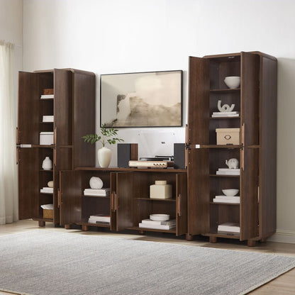 Crosley Furniture - Millie 3-Piece  Entertainment Center - Sideboard & 2 Pantries - KF33077BR view 8