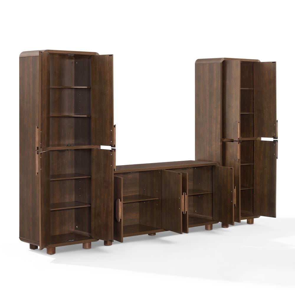 Crosley Furniture - Millie 3-Piece Sideboard And Pantry Set - Sideboard & 2 Pantries - KF33076BR view 3
