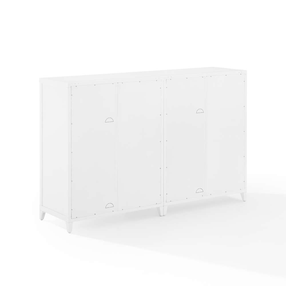 Crosley Furniture Milo 2Pc Media Storage Cabinet Set White - 2 Storage Pantries - KF13131WH veiw 10