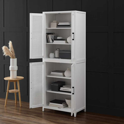 Crosley Furniture Milo Tall Storage Pantry White - 2 Stackable Pantries - KF33025WH veiw 3