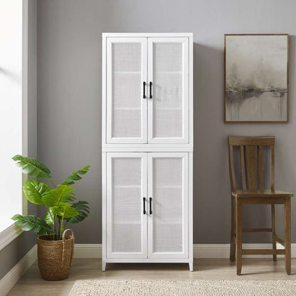 Crosley Furniture Milo Tall Storage Pantry White - 2 Stackable Pantries - KF33025WH veiw 5