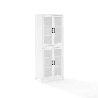 Crosley Furniture Milo Tall Storage Pantry White - 2 Stackable Pantries - KF33025WH veiw 9