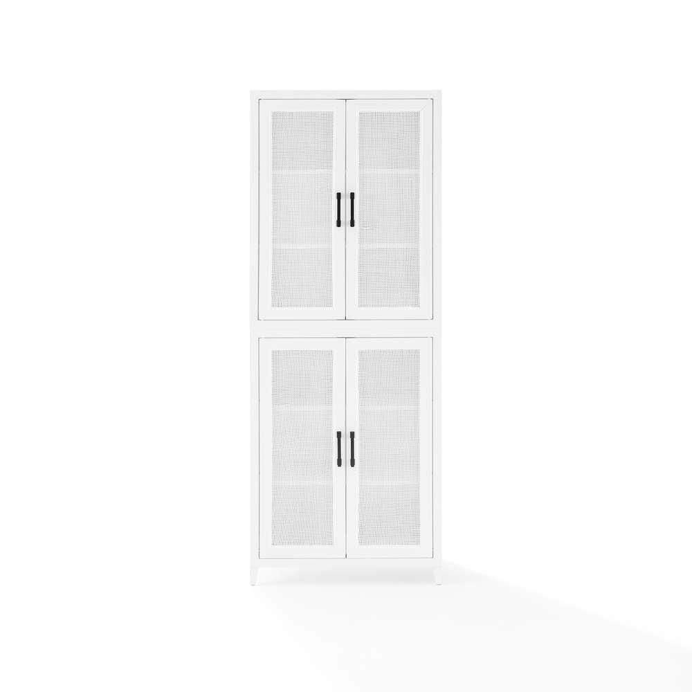 Crosley Furniture Milo Tall Storage Pantry White - 2 Stackable Pantries - KF33025WH veiw 10