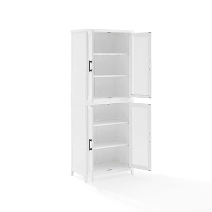 Crosley Furniture Milo Tall Storage Pantry White - 2 Stackable Pantries - KF33025WH veiw 11