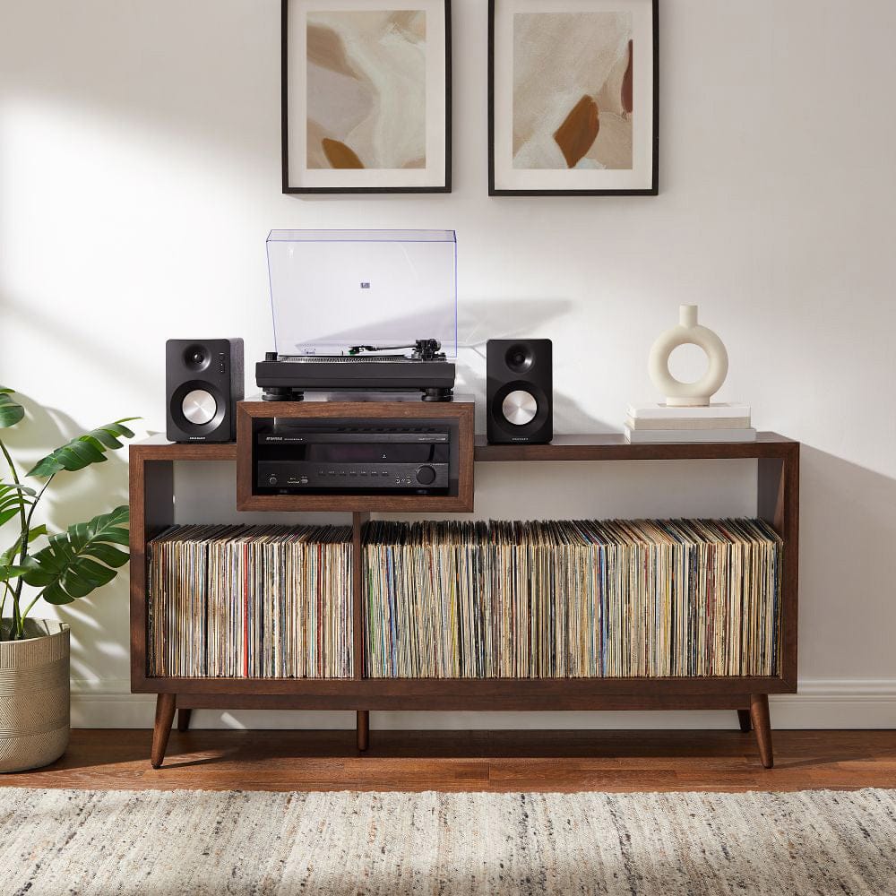Crosley Furniture - Nashville Large Record Player Stand With Vinyl Storage - CF1166-BR view 9