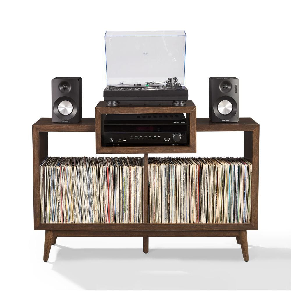 Crosley Furniture - Nashville Medium Record Player Stand With Vinyl Storage - CF1165-BR view 8