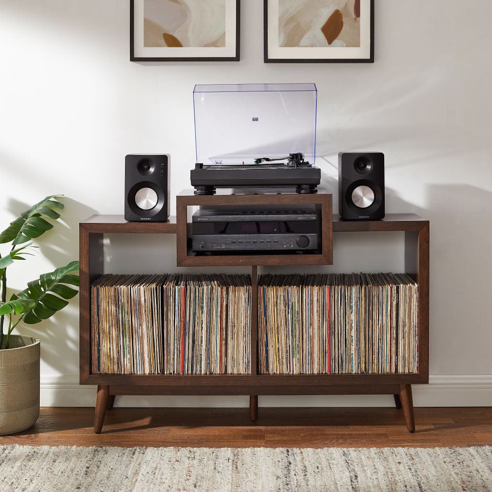 Crosley Furniture - Nashville Medium Record Player Stand With Vinyl Storage - CF1165-BR view 9
