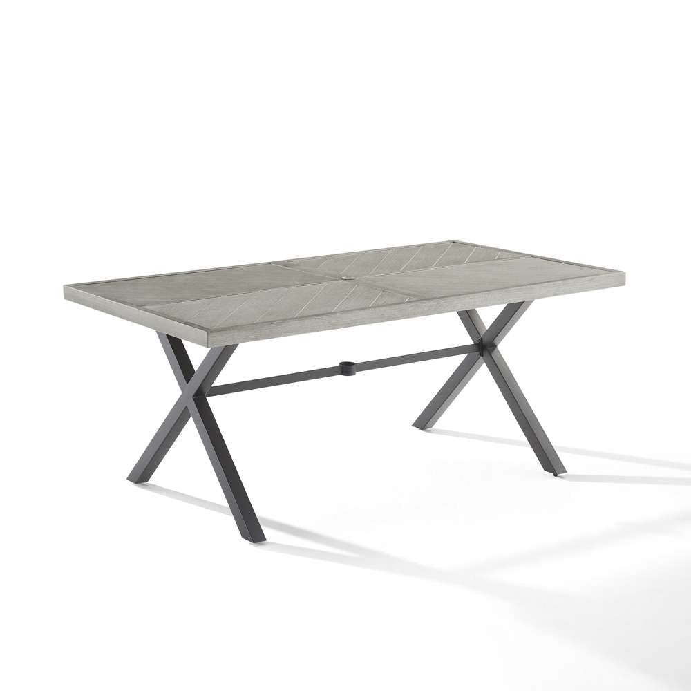 Crosley Furniture - Otto Outdoor Dining Table Gray/Matte Black - CO6292MB-GY veiw 1