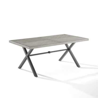 Crosley Furniture - Otto Outdoor Dining Table Gray/Matte Black - CO6292MB-GY veiw 1