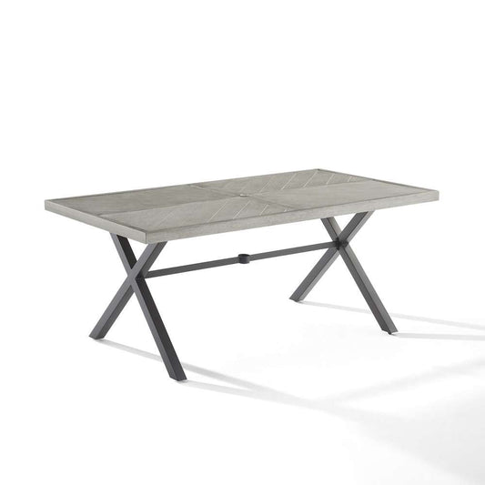 Crosley Furniture - Otto Outdoor Dining Table Gray/Matte Black - CO6292MB-GY veiw 1