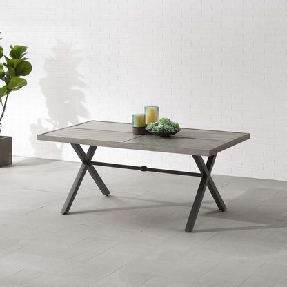 Crosley Furniture - Otto Outdoor Dining Table Gray/Matte Black - CO6292MB-GY veiw 2