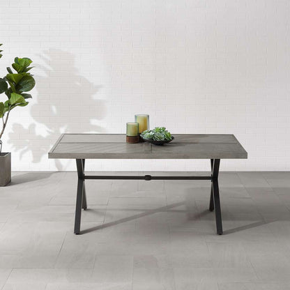 Crosley Furniture - Otto Outdoor Dining Table Gray/Matte Black - CO6292MB-GY veiw 3