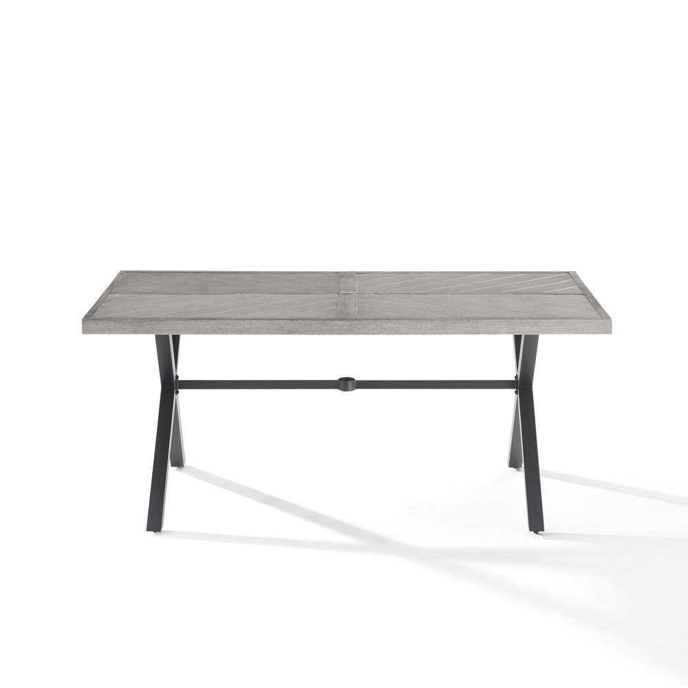 Crosley Furniture - Otto Outdoor Dining Table Gray/Matte Black - CO6292MB-GY veiw 6