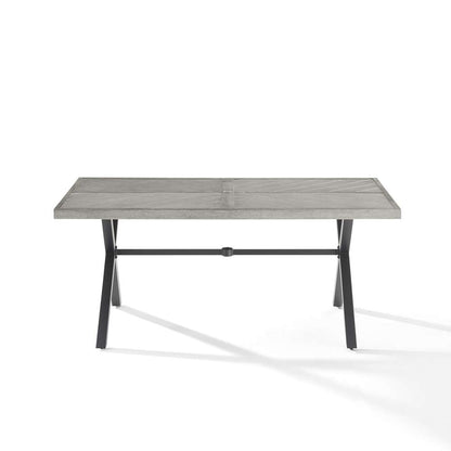 Crosley Furniture - Otto Outdoor Dining Table Gray/Matte Black - CO6292MB-GY veiw 6