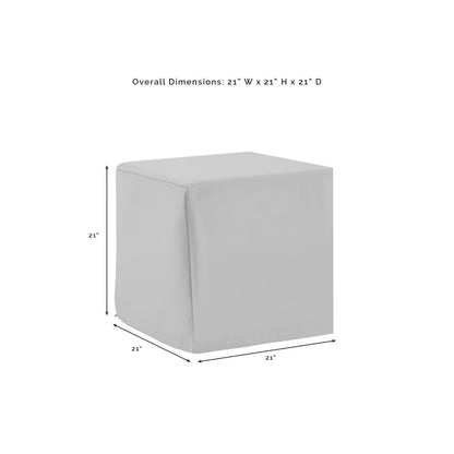 Crosley Furniture - Outdoor End Table Furniture Cover Gray - CO7504-GY veiw 3