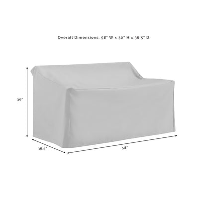 Crosley Furniture - Outdoor Loveseat Furniture Cover Gray - CO7501-GY view 3
