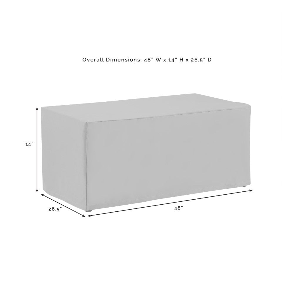 Crosley Furniture - Outdoor Rectangular Table Furniture Cover Gray - CO7502-GY veiw 3