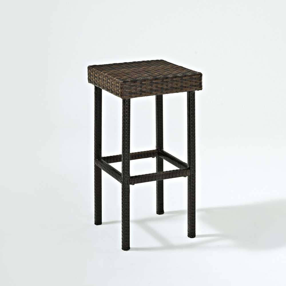 Crosley Furniture - Palm Harbor Outdoor Wicker 29in Bar Height Stool (Set of 2) - CO7108-BR veiw 1