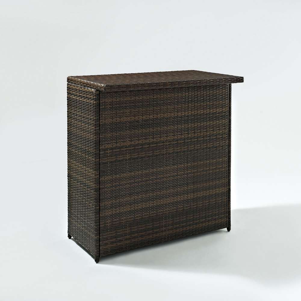 Crosley Furniture - Palm Harbor Outdoor Wicker Bar - CO7204-BR_CLOSEOUT veiw 1